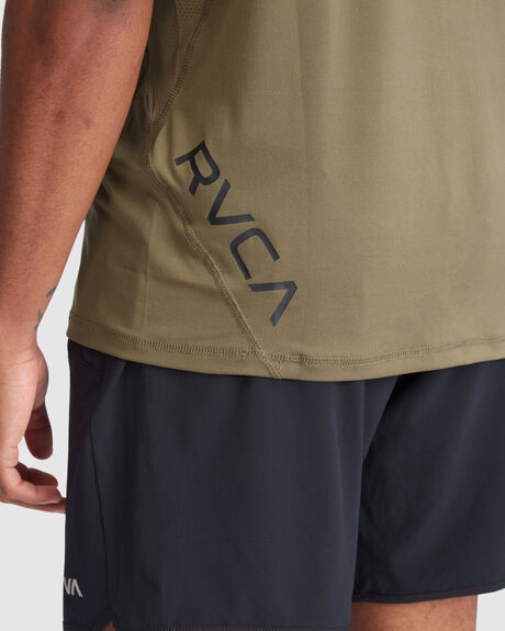 OLIVE MENS CLOTHING RVCA T-SHIRTS + SINGLETS - V9021RSV-OLV