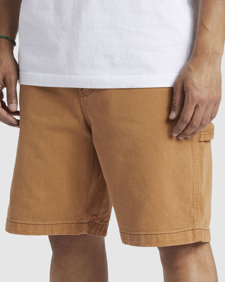 BROWN OVERDYE MENS CLOTHING DC SHOES SHORTS - ADYDS03012-CMMW