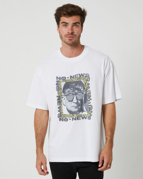 WHITE MENS CLOTHING NO NEWS T-SHIRTS + SINGLETS - NNMS23207WHT