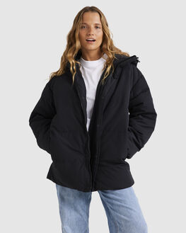 ROXY BLACK Puffer Jackets SurfStitch
