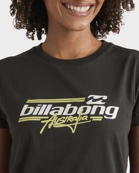 OFF BLACK WOMENS CLOTHING BILLABONG T-SHIRTS + SINGLETS - UBJZT00507-OFB