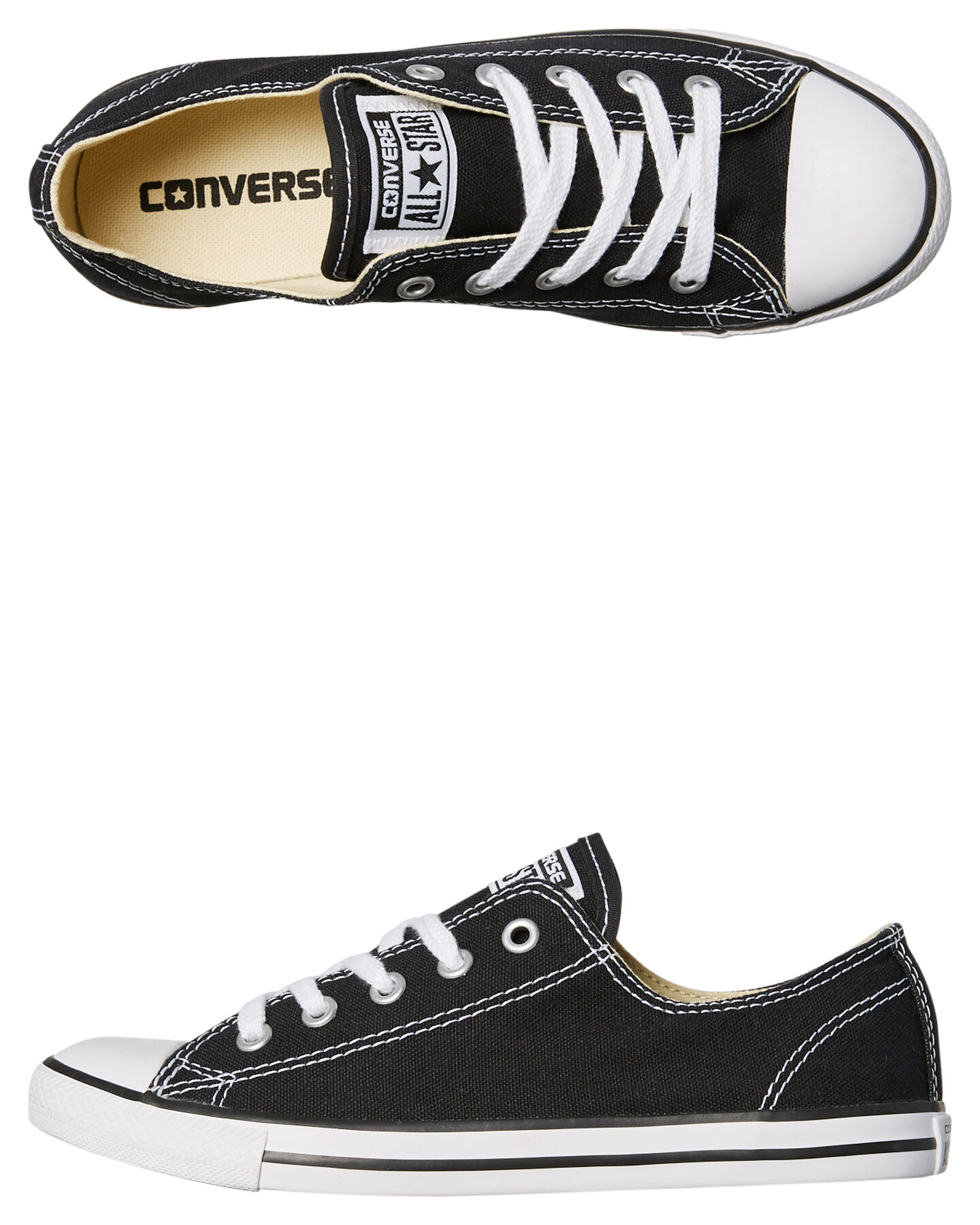 womens black dainty converse