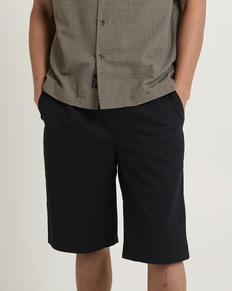 BLACK MENS CLOTHING SPENCER PROJECT SHORTS - SPMS25229-BLK-28