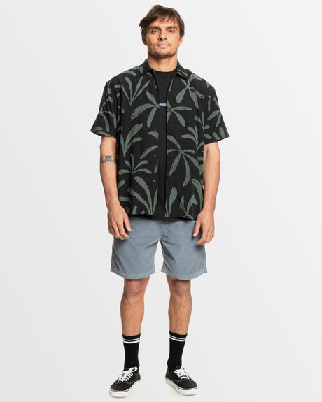 BLACK ABSTRACT ISLAN MENS CLOTHING QUIKSILVER SHIRTS - AQYWT03395-KVJ9