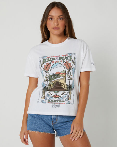 WHITE WOMENS CLOTHING RIP CURL TEES - 05OWTE1000