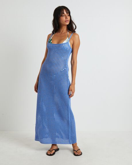 BLUE WOMENS CLOTHING SUBTITLED DRESSES - 1000105615-BLU-XXS