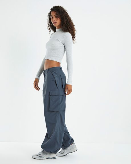 SKIVVY GREY WOMENS CLOTHING GENERAL PANTS CO. BASICS TEES - 23051800021