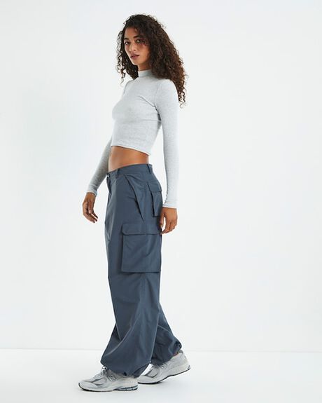 SKIVVY GREY WOMENS CLOTHING GENERAL PANTS CO. BASICS T-SHIRTS + SINGLETS - 23051800021