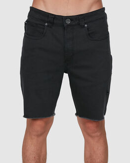 Mens black store skinny jean shorts