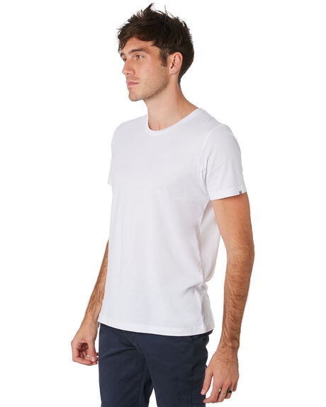WHITE MENS CLOTHING ACADEMY BRAND BASIC TEES - BA333WHT