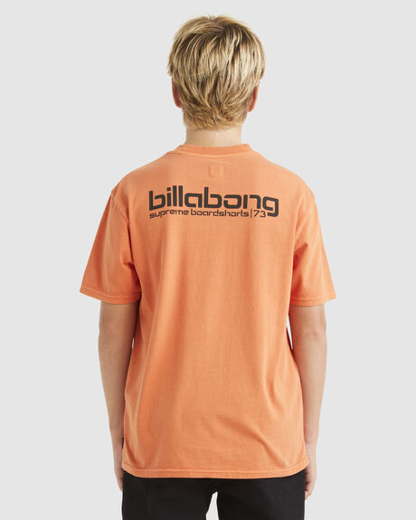 ORANGE RED KIDS BOYS BILLABONG T-SHIRTS + SINGLETS - UBBZT00235-ORR