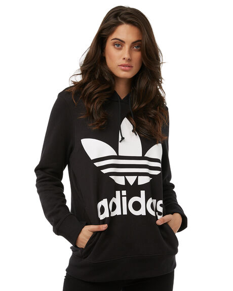 Adidas Womens Trefoil Hoodie - Black | SurfStitch