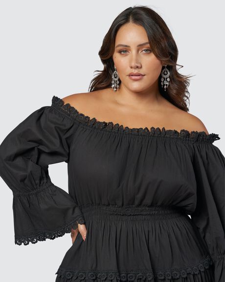 BLACK WOMENS CLOTHING THE POETIC GYPSY DRESSES - CPAW24067001-10