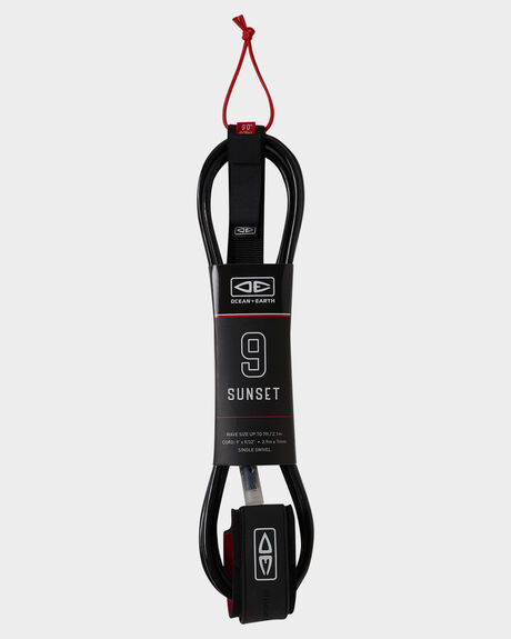 BLACK BOARDSPORTS SURF OCEAN AND EARTH LEASHES - LS90BLK