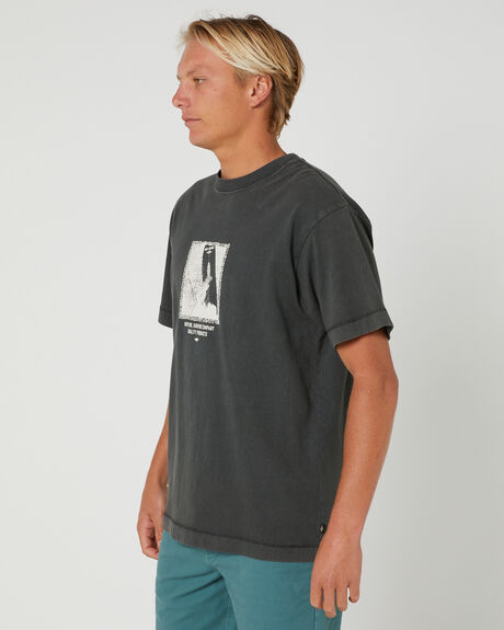 WASHED BLACK MENS CLOTHING RIP CURL GRAPHIC TEES - 041MTE8264