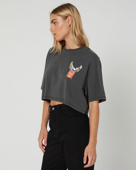 MERCH BLACK WOMENS CLOTHING THRILLS TEES - WTA23-137BMBLK