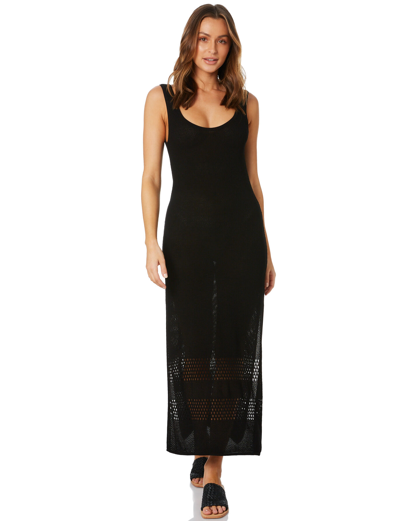 womens black knit dress