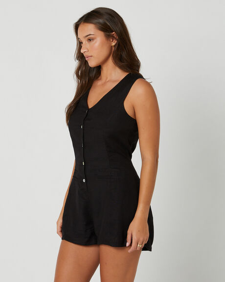 BLACK WOMENS CLOTHING ALL ABOUT EVE PLAYSUITS + OVERALLS - 6420037BLK