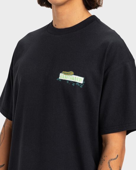 BLACK MENS CLOTHING QUIKSILVER T-SHIRTS + SINGLETS - UQYZT05518-KVJ0