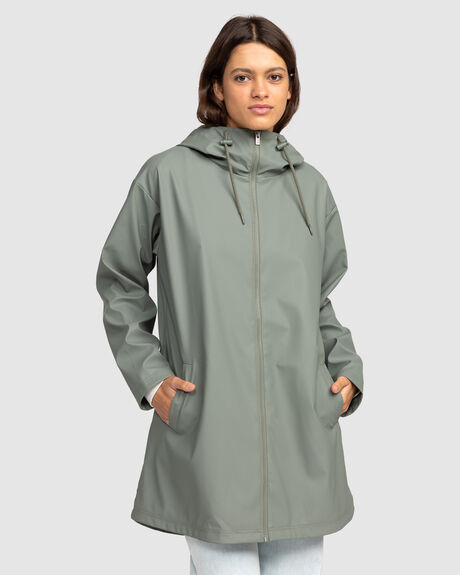 AGAVE GREEN WOMENS CLOTHING ROXY COATS + JACKETS - ERJJK03589-GZC0