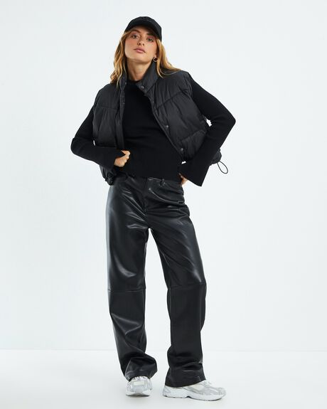 BLACK WOMENS CLOTHING GENERAL PANTS CO. BASICS TOPS - 52492300027