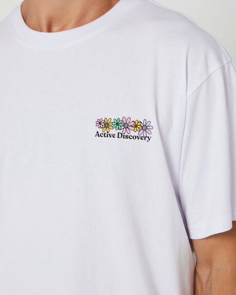 WHITE MENS CLOTHING RIVVIA PROJECTS GRAPHIC TEES - RTE-23106WHT