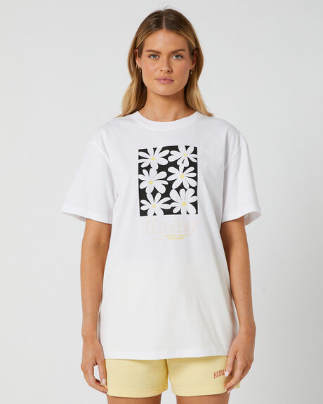 WHITE WOMENS CLOTHING HURLEY T-SHIRTS + SINGLETS - WTSSP23DFTWHT