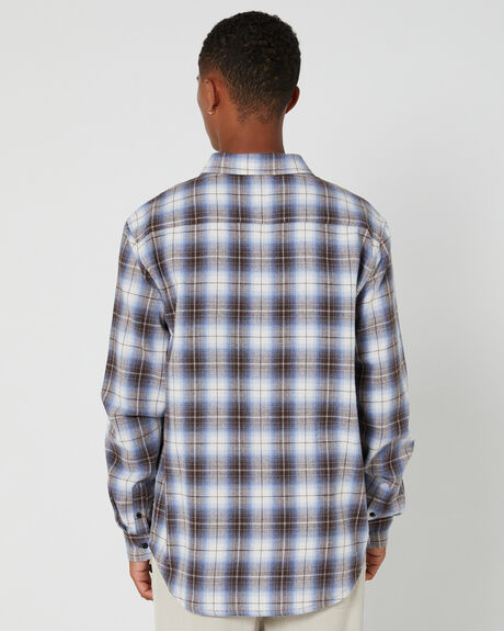 BLACK BLUE MENS CLOTHING STUSSY SHIRTS - ST036402BLACK