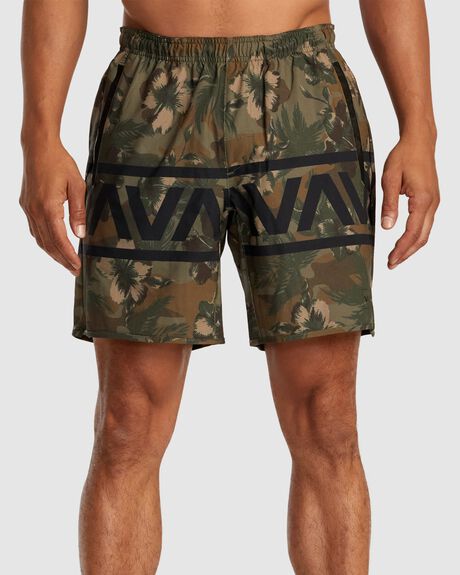 FLORAL CAMO MENS CLOTHING RVCA SHORTS - AVYWS00363-TLD7