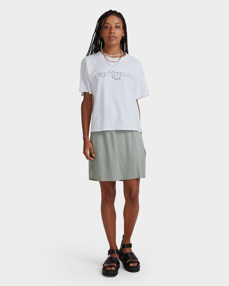 WHITE WOMENS CLOTHING RVCA TEES - UVJZT00111-WHT
