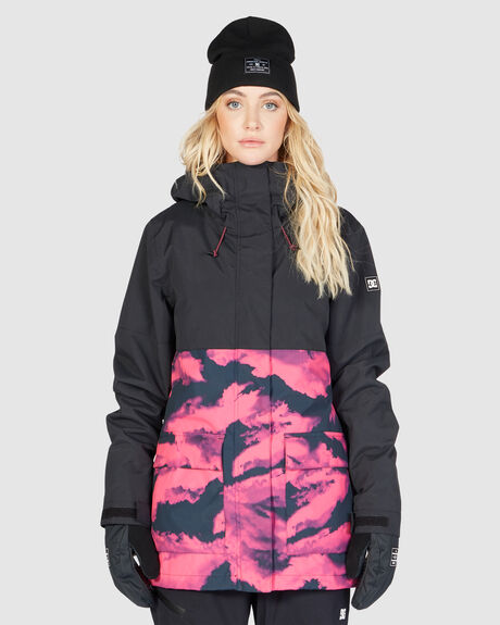 CRAZY PINK CLOUDS SNOW WOMENS DC SHOES SNOW JACKET - ADJTJ03031-XMMK