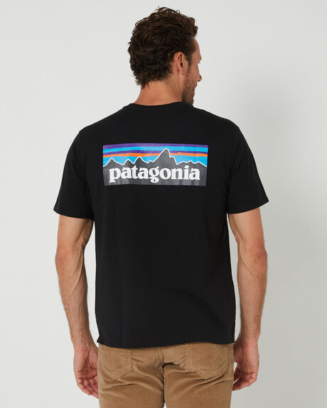 BLACK MENS CLOTHING PATAGONIA GRAPHIC TEES - 38504BLK