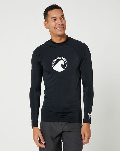 BLACK SURF MENS SWELL RASHVESTS - S5231151BLK