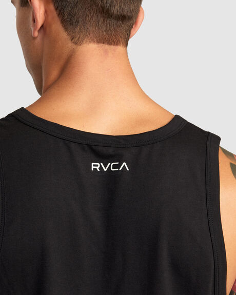 BLACK MENS CLOTHING RVCA SINGLETS + TANKS - AVYZT01536-BLK