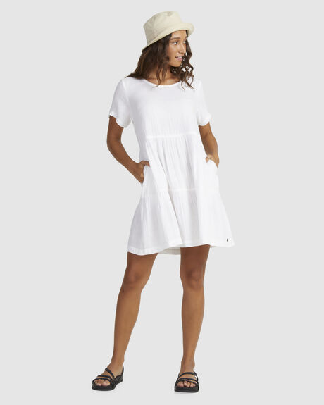 BRIGHT WHITE WOMENS CLOTHING ROXY DRESSES - URJWD03165-WBB0