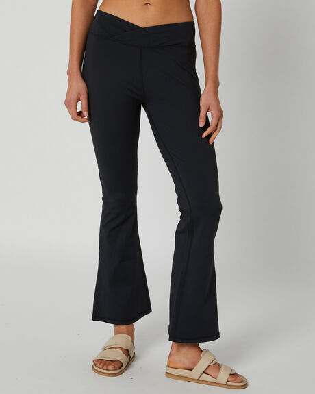 BLACK WOMENS ACTIVEWEAR RIP CURL LEGGINGS + PANTS - 027WPA0090
