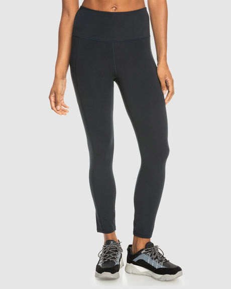 ANTHRACITE WOMENS ACTIVEWEAR ROXY LEGGINGS + PANTS - ERJNP03488-KVJ0