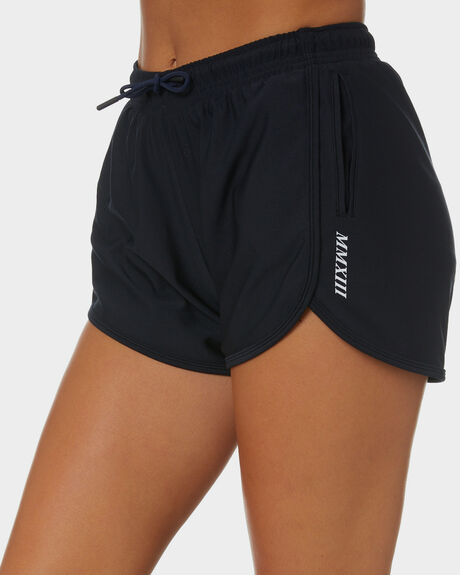 BLACK WOMENS ACTIVEWEAR FIRST BASE SHORTS - FB181579B-0