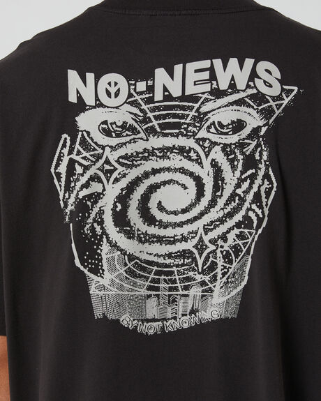 BLACK MENS CLOTHING NO NEWS T-SHIRTS + SINGLETS - NNMS23210BLK