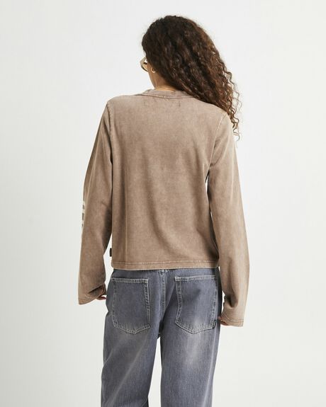 ACID BROWN WOMENS CLOTHING INSIGHT T-SHIRTS + SINGLETS - INWW24412-BRN