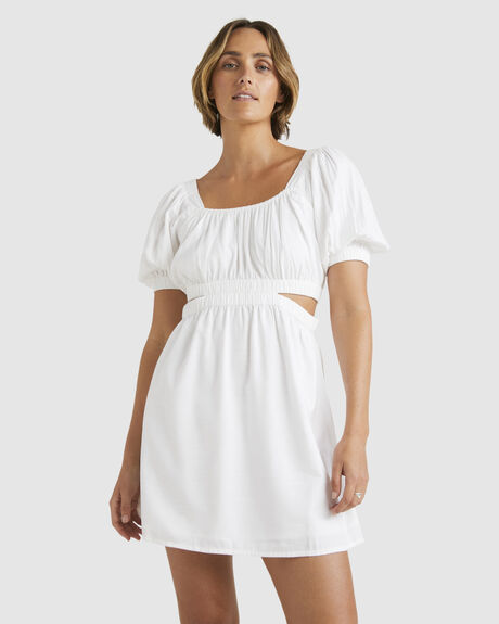 WHITE WOMENS CLOTHING BILLABONG DRESSES - UBJWD00377-WHT