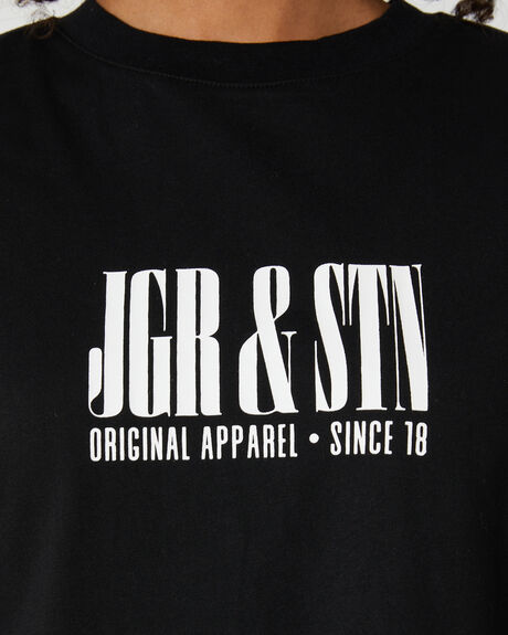 BLACK WOMENS CLOTHING JGR AND STN T-SHIRTS + SINGLETS - JSW176_BLK