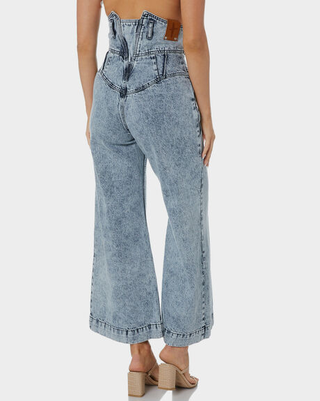 SKY ACID BLUE GRAIN WOMENS CLOTHING TACOOLA JEANS - JONJEM