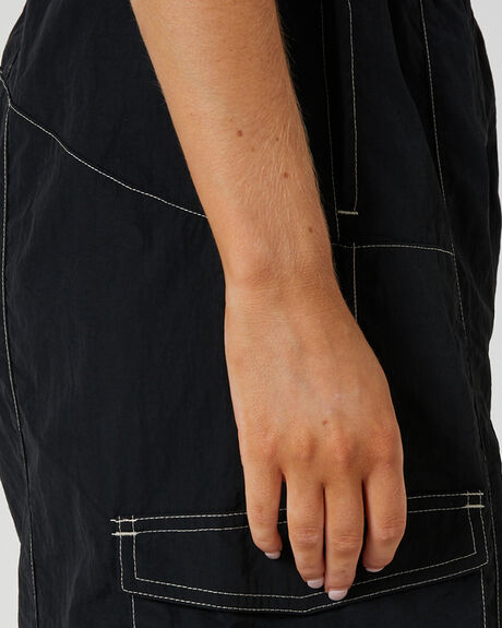 WASHED BLACK WOMENS CLOTHING WORSHIP PANTS - WWORH23-402BWWBLK