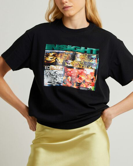 BLACK WOMENS CLOTHING INSIGHT T-SHIRTS + SINGLETS - INWW24359-BLK-XXS