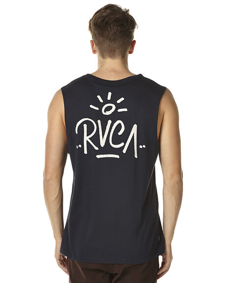 NEW NAVY MENS CLOTHING RVCA SINGLETS - R161006NNVY