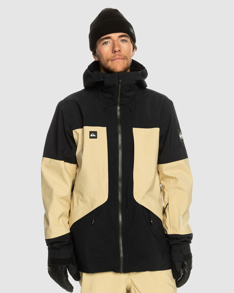 PALE KHAKI SNOW MENS QUIKSILVER SNOW JACKET - EQYTJ03368-TGW0