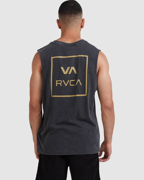 BLACK ACID MENS CLOTHING RVCA T-SHIRTS + SINGLETS - UVYZT00442-BAC