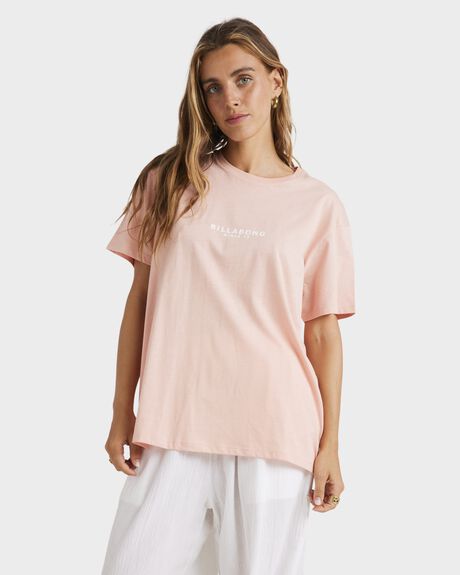 DUSTY PEACH WOMENS CLOTHING BILLABONG T-SHIRTS + SINGLETS - UBJZT00418-MFN0
