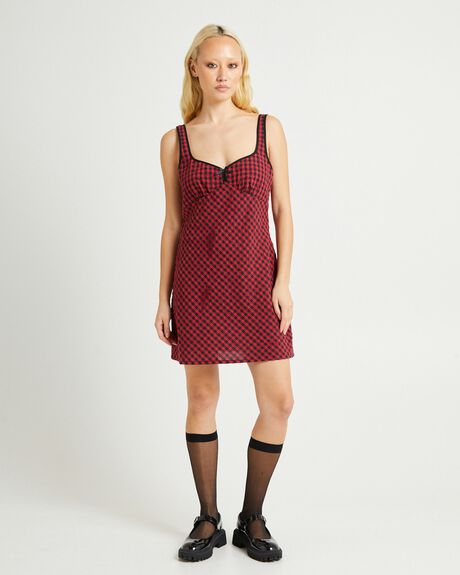 RED WOMENS CLOTHING INSIGHT DRESSES - INWW24369-RED-XXS
